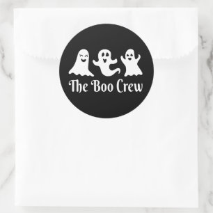 Halloween-spöke, The Boo Crew Trio-spöke svart Runt Klistermärke
