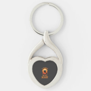 Halloween-spöke till säsongen för att bli läskig_1 twisted heart silverfärgad nyckelring