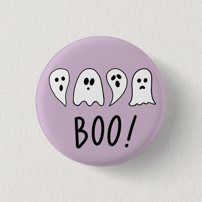Halloween Spöken Boo Knapp (Framsida)