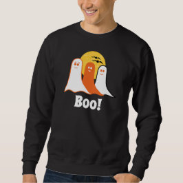 Halloween Spöken, Boo med Fladdermus Lång Ärmad Tröja