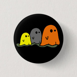 Halloween Spöken Cute Button Knapp