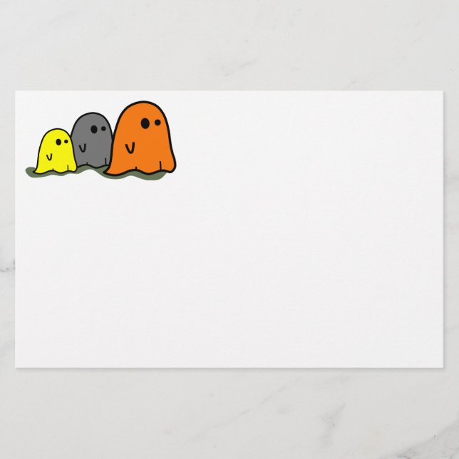 Halloween Spöken Cute Stationery Brevpapper (Framsida)