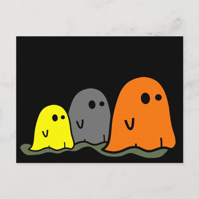 Halloween Spöken Cute-vykort Vykort (Framsida)