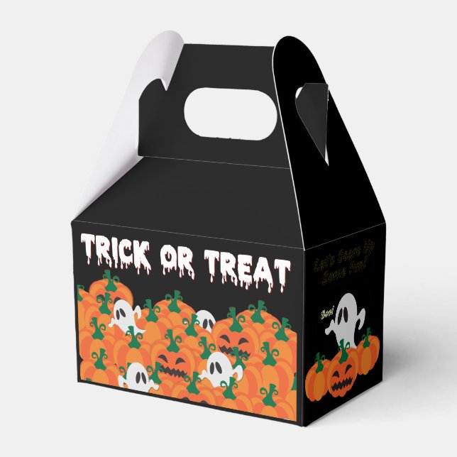 Halloween-spöken Förhäxad pumpafält Förmånslåda Presentaskar (Framsidan Sidan)