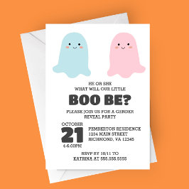 Halloween Spöken Gender Reveal Party-inbjudan Inbjudningar