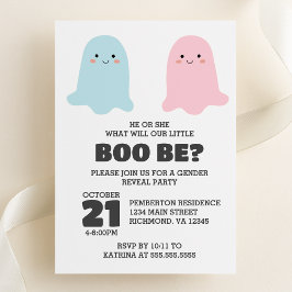 Halloween Spöken Gender Reveal Party-inbjudan Inbjudningar