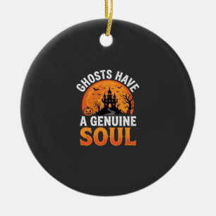 Halloween-spöken Har en Äkta Själ Design Julgransprydnad Keramik