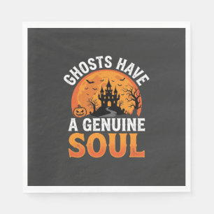 Halloween-spöken Har en Äkta Själ Design Pappersservett