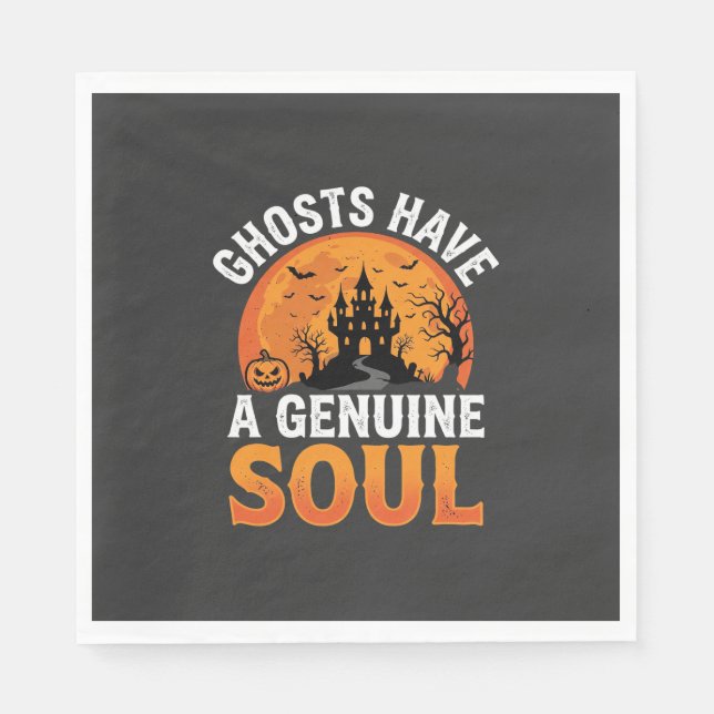 Halloween-spöken Har en Äkta Själ Design Pappersservett (Framsidan)