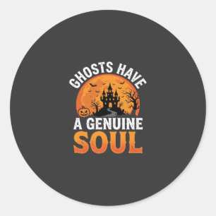 Halloween-spöken Har en Äkta Själ Design Runt Klistermärke