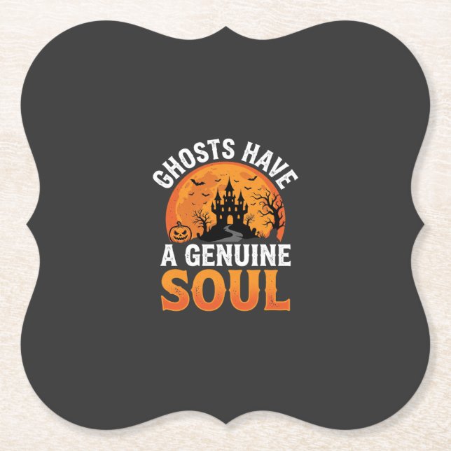 Halloween-spöken Har en Äkta Själ Design Underlägg Papper (Framsida)