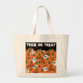 Halloween Spöken Haunted Pumpkin Patch Jumbo Tygkasse