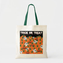 Halloween Spöken Haunted Pumpkin Patch Large Tote