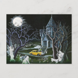 Halloween,spöken,hemlig,hus,mansion Vykort