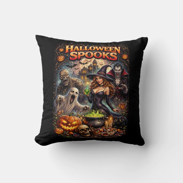 Halloween-spöken Kudde (Framsida)