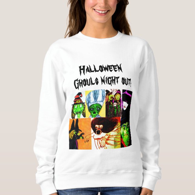 HALLOWEEN SPÖKEN NATT UT  T SHIRT (Framsida)