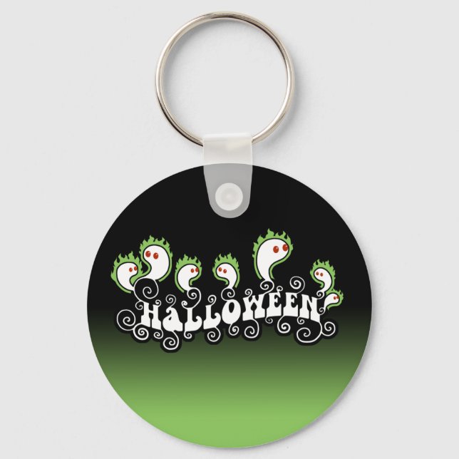 Halloween Spöken Nyckelring (Framsida)