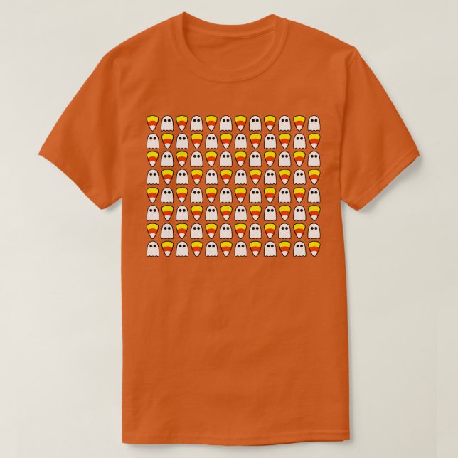 Halloween Spöken och Candy corn T Shirt (Design framsida)