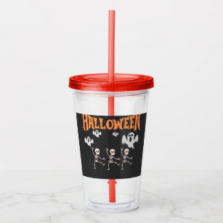 Halloween Spöken och Dancing Skeletons Shirt Take Away Mugg