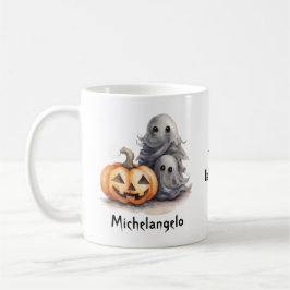 Halloween Spöken och Jack-o-Lantern Personalize Kaffemugg