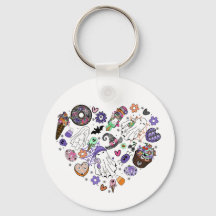 Halloween Spöken och Pumpkin Clipart Heart-form