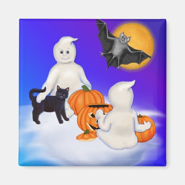 Halloween Spöken och vänner Magnet (Framsidan)