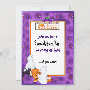 Halloween Spöken-partiinbjudan Inbjudningar