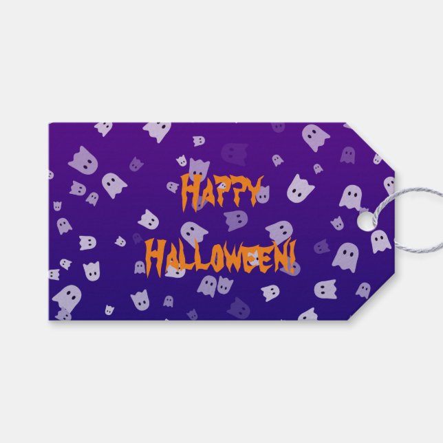Halloween-spöken Presentetikett (Framsidan (Horisontell))