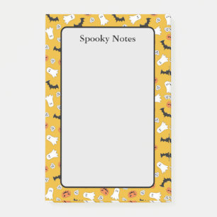 Halloween Spöken Pumpkin Fladdermus Gult Notes Post-it Block