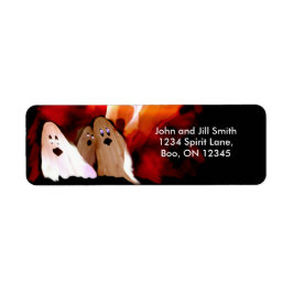 Halloween Spöken Returadress Etikett