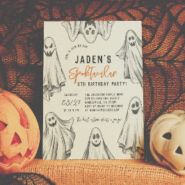 Halloween Spöken Spooktacular Födelsedagsfest Inbjudningar