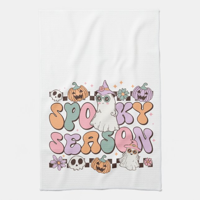 Halloween Spöken Spooky Season Kökshandduk (Vertikal)