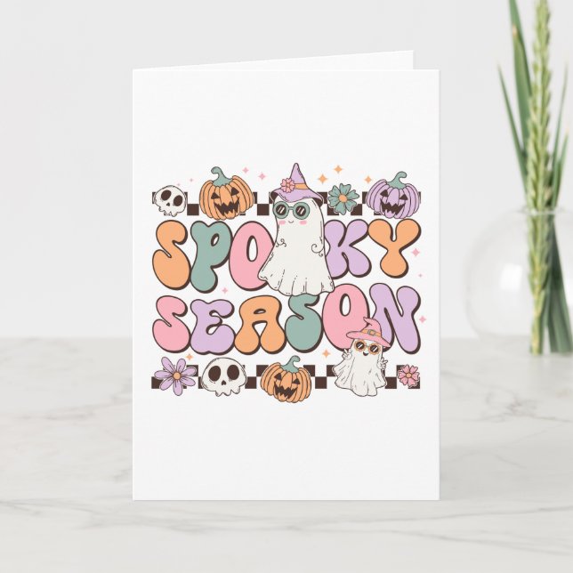 Halloween Spöken Spooky Season Kort (Framsida)