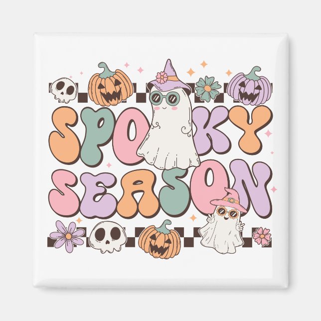 Halloween Spöken Spooky Season Magnet (Framsidan)