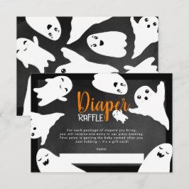 Halloween spöken svart blaper Diaper raffle baby-d Tilläggskort