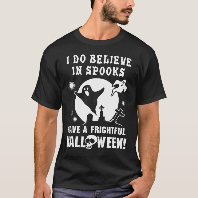 Halloween Spöken T Shirt (Framsida)