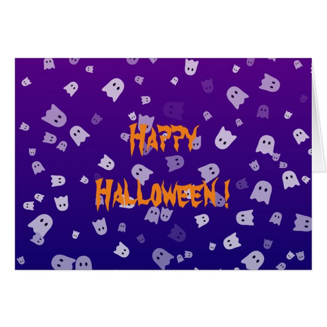 Halloween-spöken Välkomstkort Hälsningskort (Framsidan Horizontal)