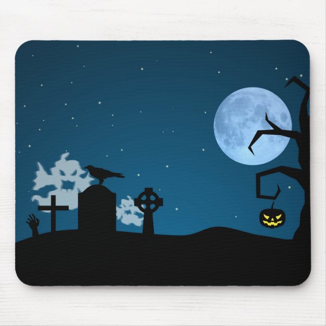 Halloween Spöken vid Graveyard Musmatta (Framsidan)