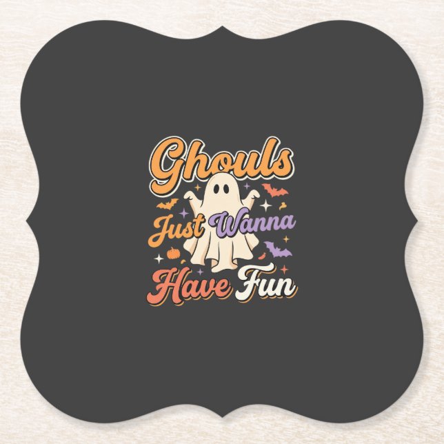 Halloween-spöken Vill Bara Ha Kul Spökdesign Underlägg Papper (Framsida)