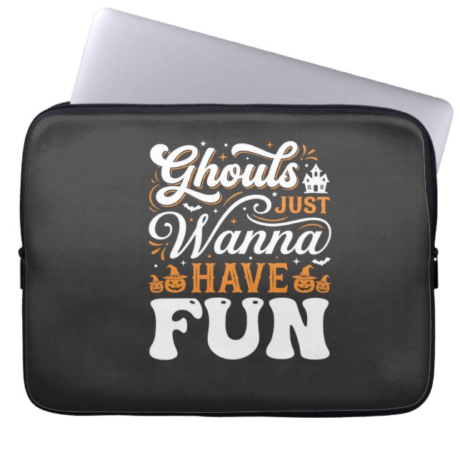 Halloween-spöken Vill Ha Kul Design_1 Laptop Fodral (Framsidan)
