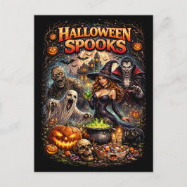 Halloween-spöken Vykort