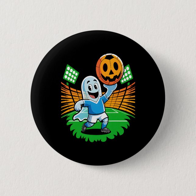 Halloween-spöket fotbollsspelare  knapp (Framsida)