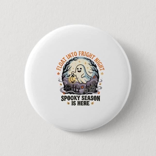 Halloween-spökets månparad knapp (Framsida)