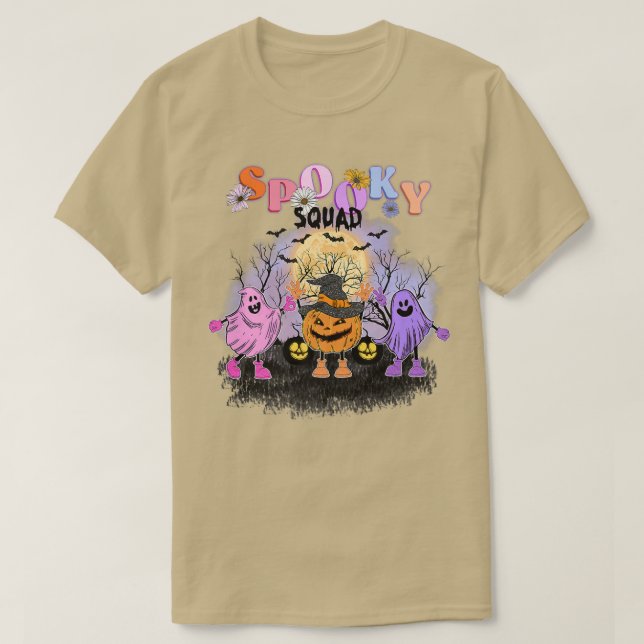 Halloween-spökets pumpa Premium T Shirt (Design framsida)