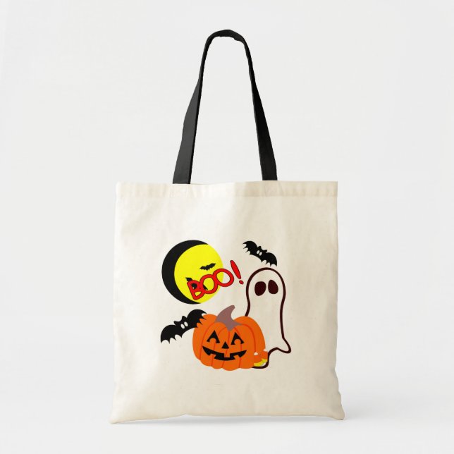 Halloween spökevänner tygkasse (Framsidan)