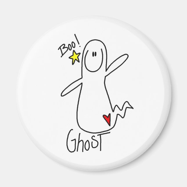 Halloween spökfigur magnet (Framsidan)