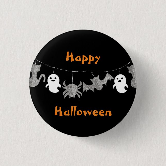 Halloween spökgarland Button Knapp (Framsida)