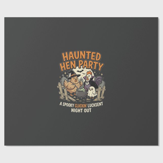 Halloween Spökhöna Party Presentpapper (Platt)