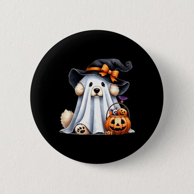 Halloween Spökhund Knapp (Framsida)