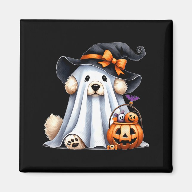 Halloween spökhund magnet (Framsidan)